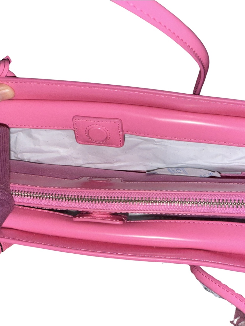 Marc Jacobs East West Rose-Pink Leather Shoulder Bag with Flower Charm - Picture 3 of 5